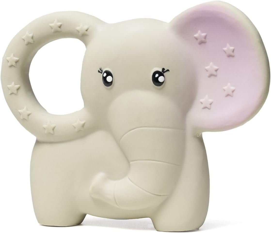 Natural Rubber Baby Teether: Soothe Teething Discomfort with Safe, Eco-Friendly Chew Toy - Non-Toxic: BPA, Phthalate, PVC & Nitrosamine Free