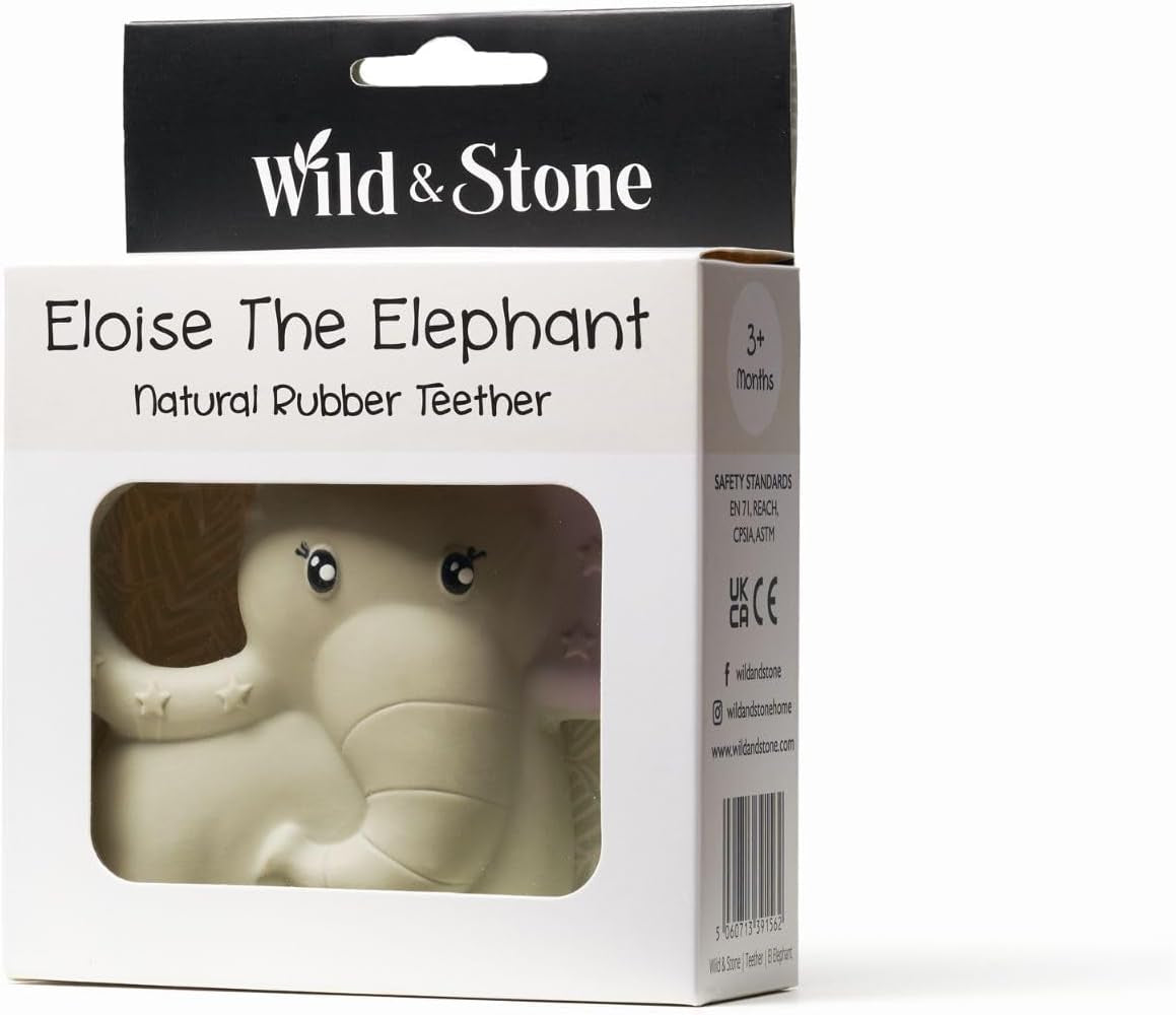 Natural Rubber Baby Teether: Soothe Teething Discomfort with Safe, Eco-Friendly Chew Toy - Non-Toxic: BPA, Phthalate, PVC & Nitrosamine Free